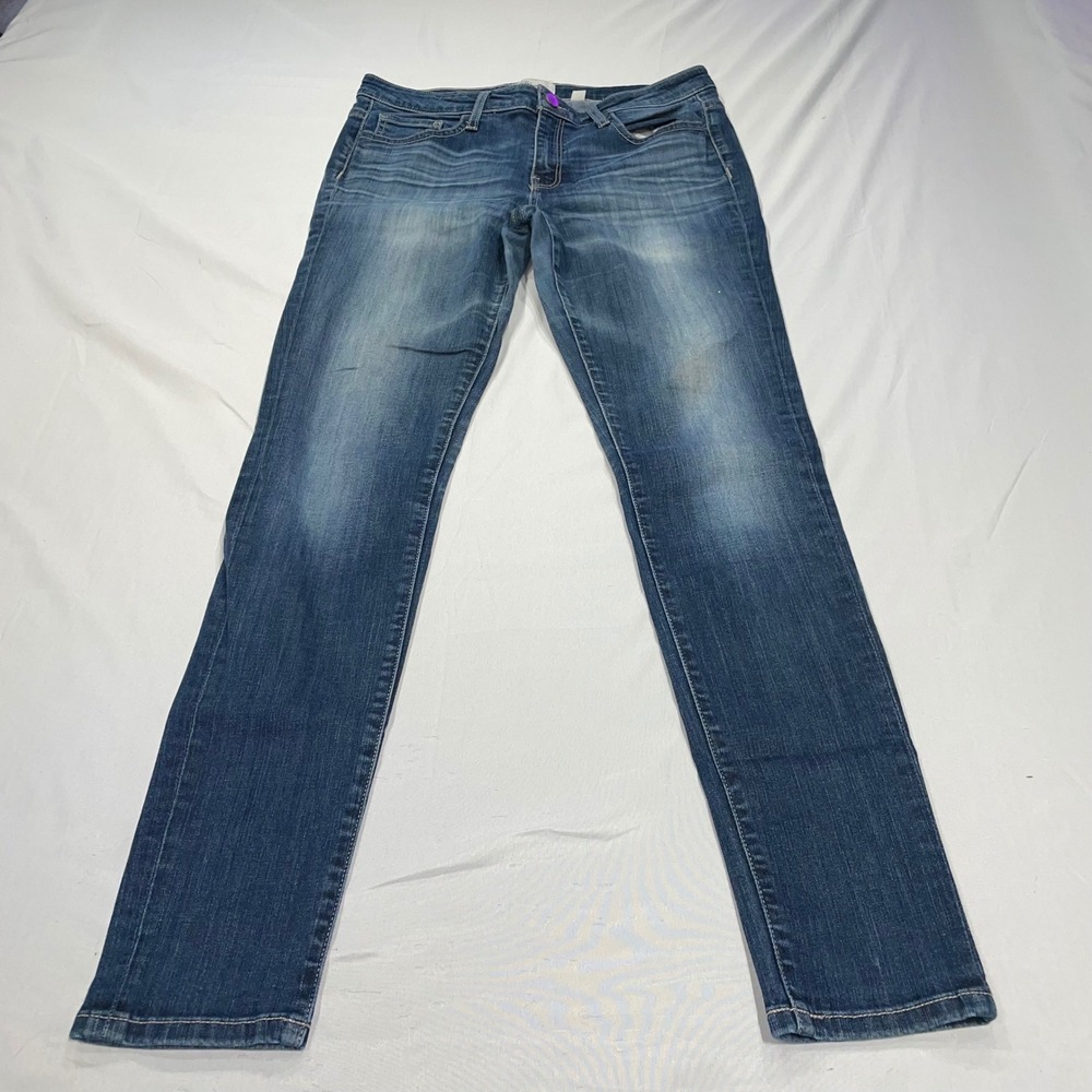 BKE Dayton Skinny Jeans Womens 30L Medium Wash Stretch Denim Blue 30x33.5